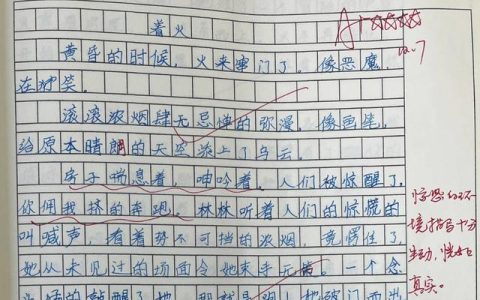 关于火灾的作文400字（关于火灾的作文300字三年级）