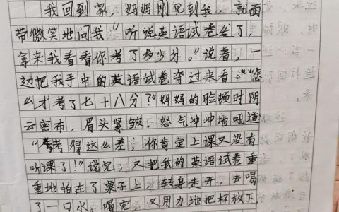 她生气了作文400字（她生气了作文免费）